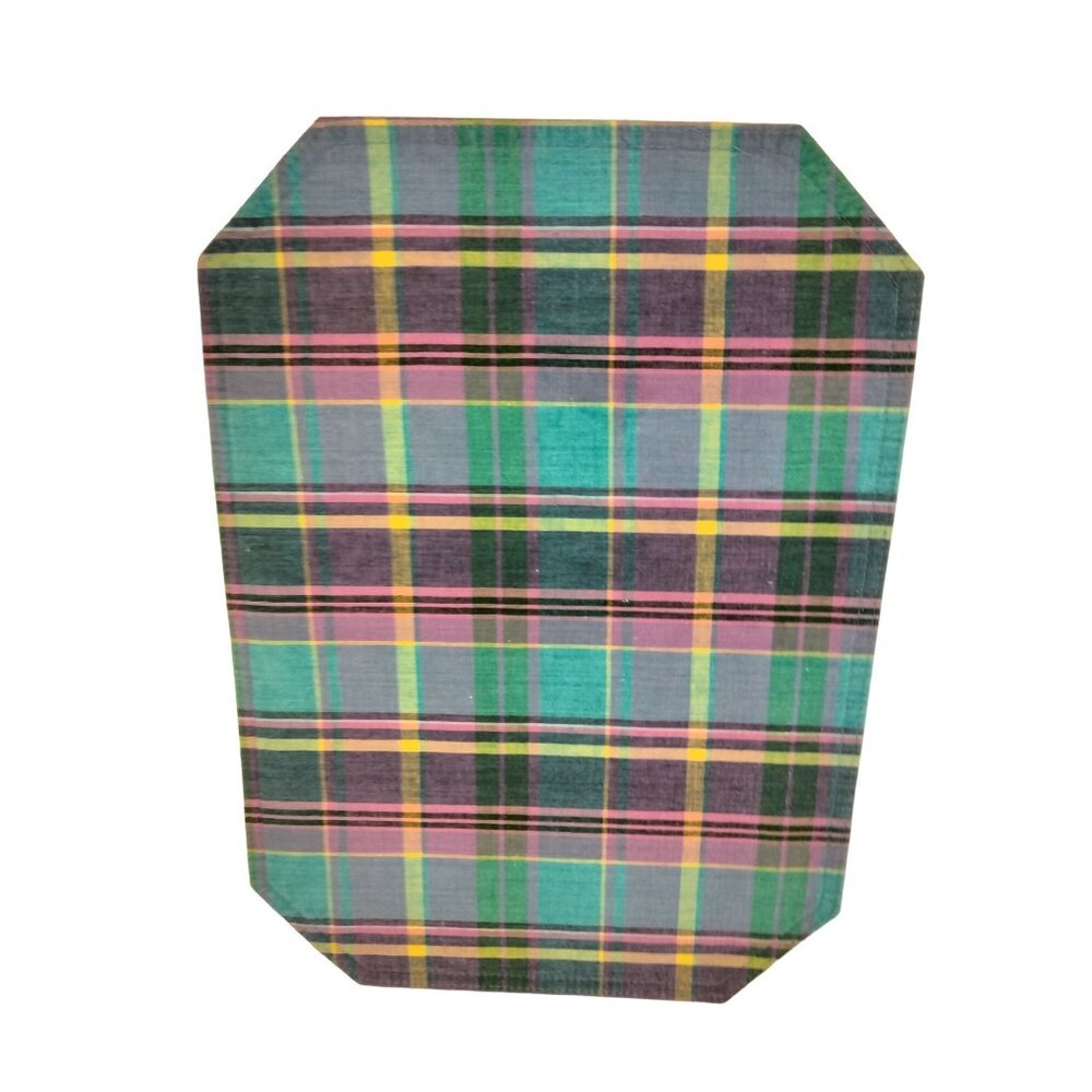 Plaid Placemats Blue Purple Cottagecore Farmhouse Rectangular Table Mat